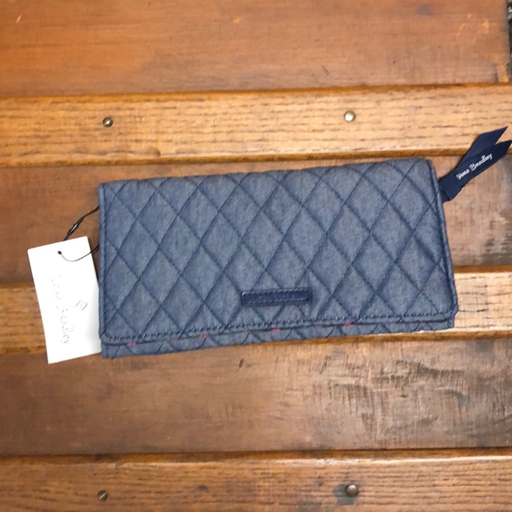 Vera Bradley Denim Crossbody Wallet NWT
